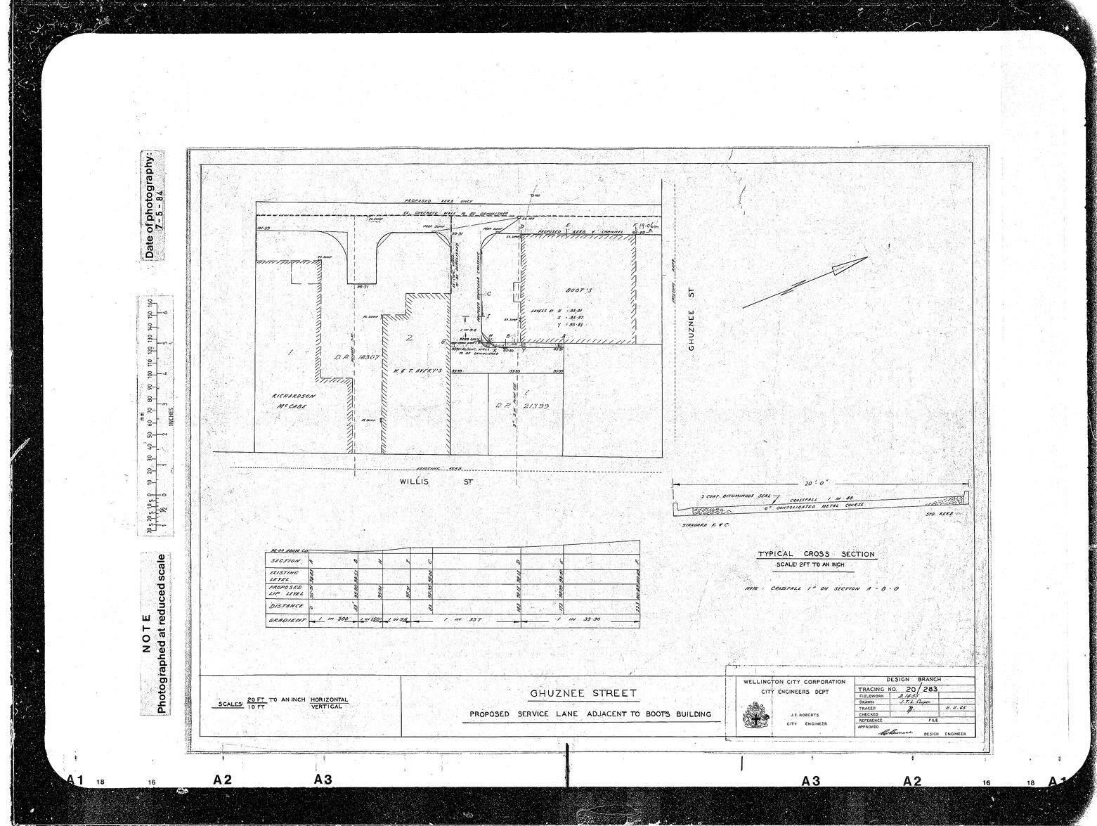 Ghuznee Street, Proposed Service Lane Adjacent to Boots's Building