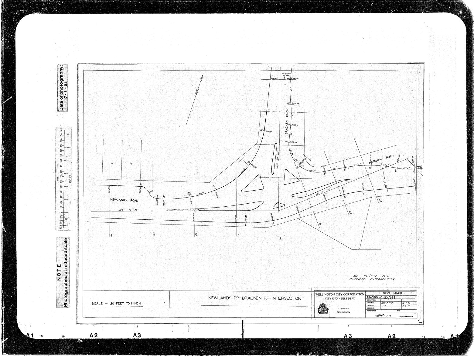 Newlands Road, Bracken Road, Intersection Islands