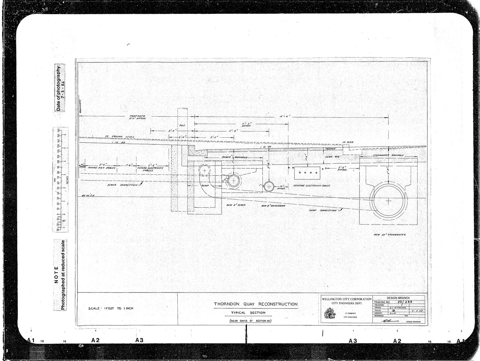 Thorndon Quay Reconstruction, Davis Street to Hutt Road, Typical Cross Section