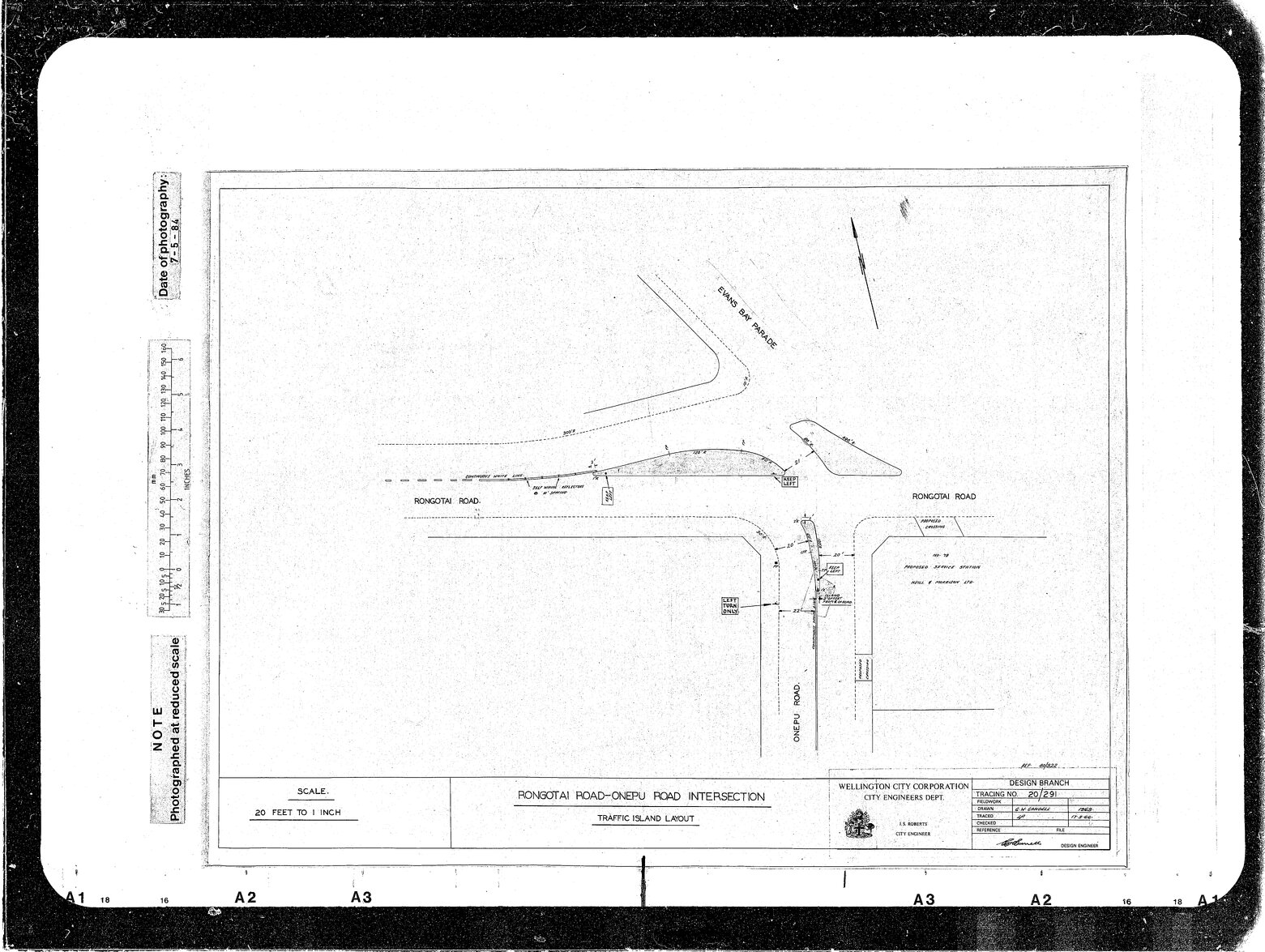 Rongotai Road, Onepu Road Intersection, Traffic Island Layout