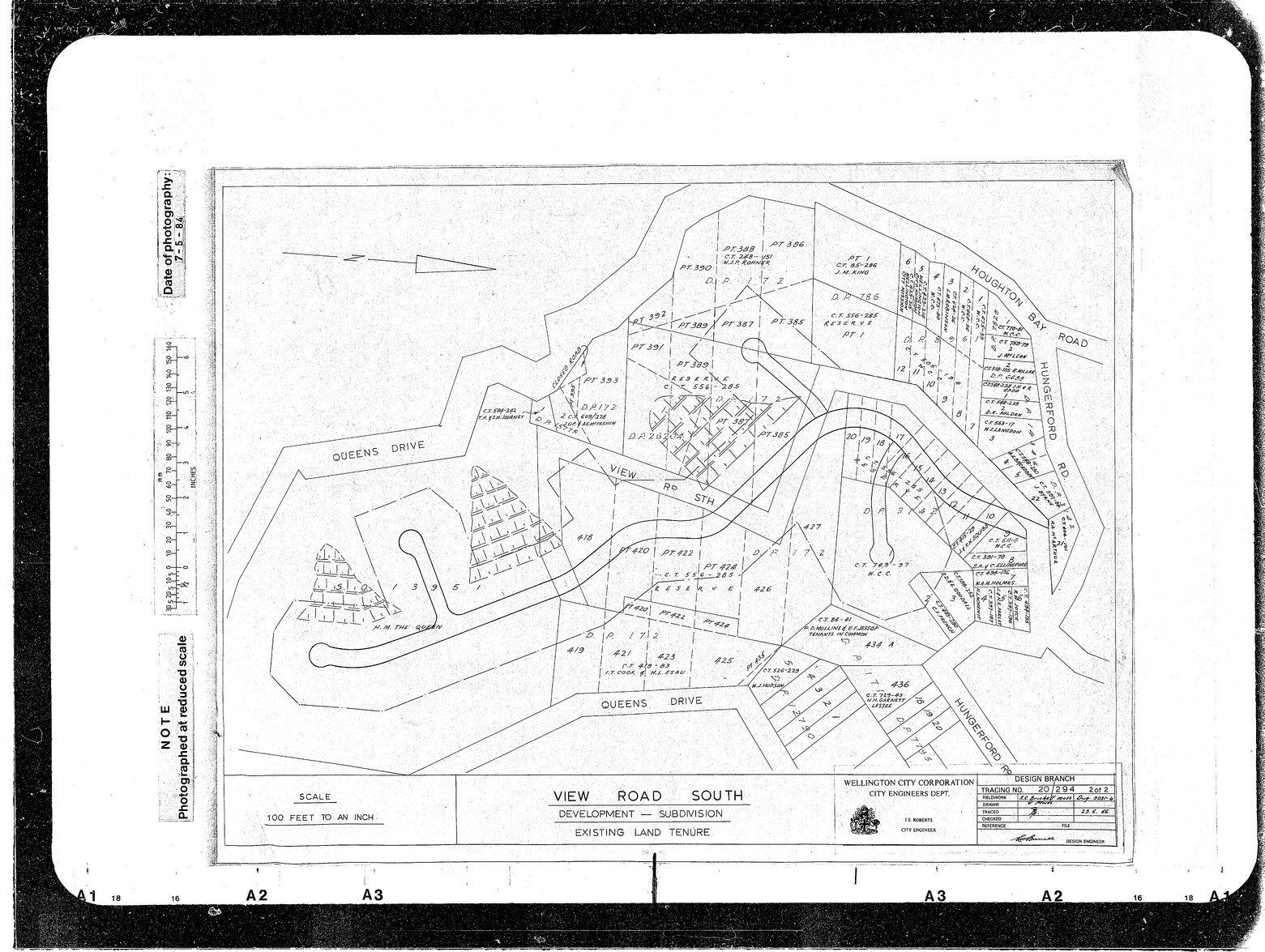 View Road South Development &amp; Sub Division Existing Land Tenure, Drawing 2