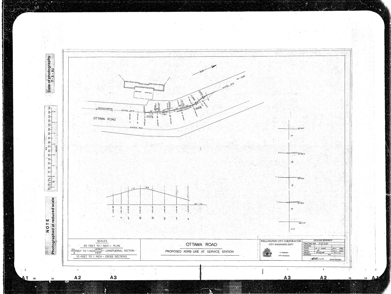 Ottawa Road, Proposed Kerb Line at Service Station