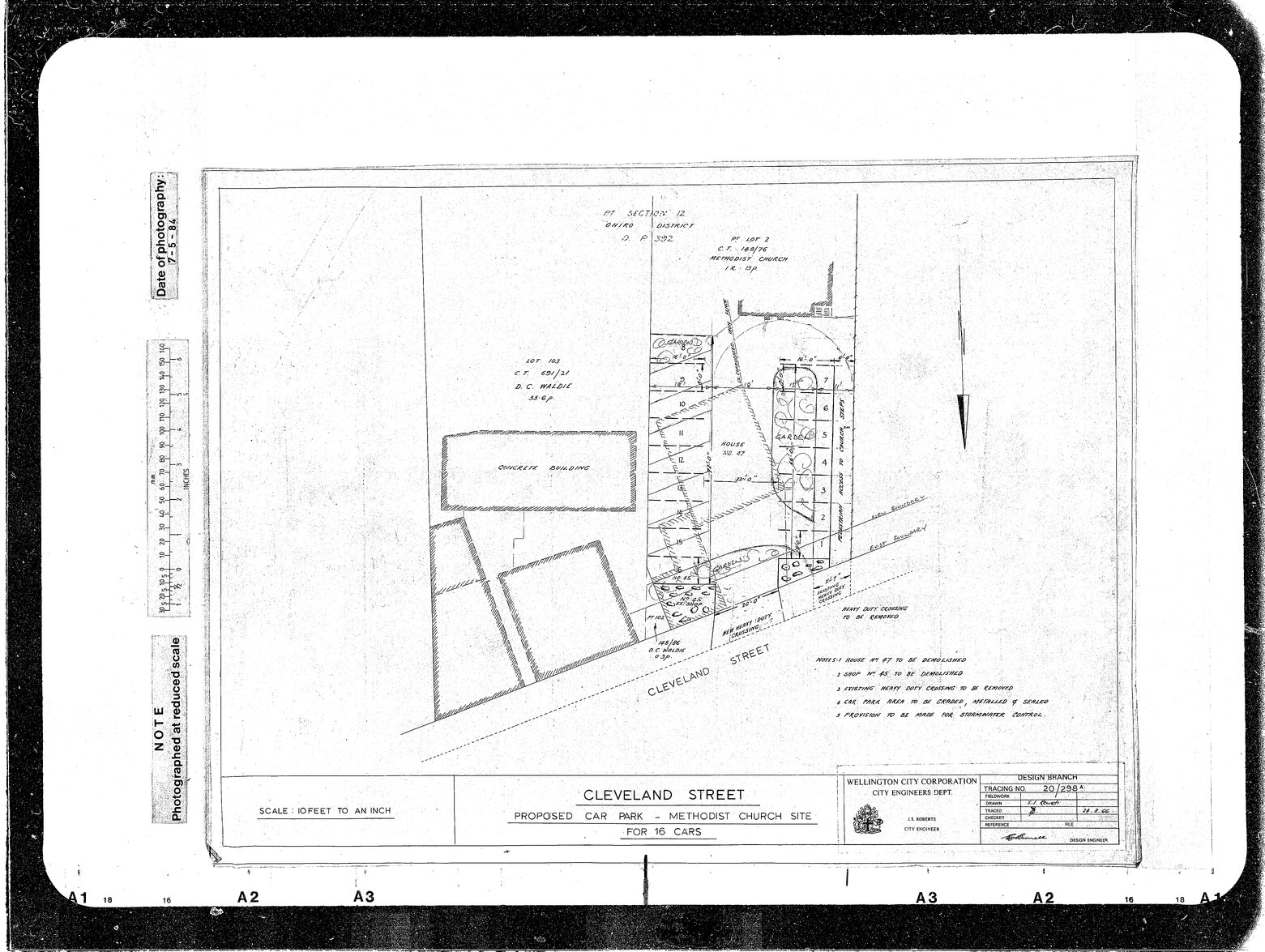 Cleveland Street, Proposed Car Park at Methodist Church Site, this is tracing 20/298 amended