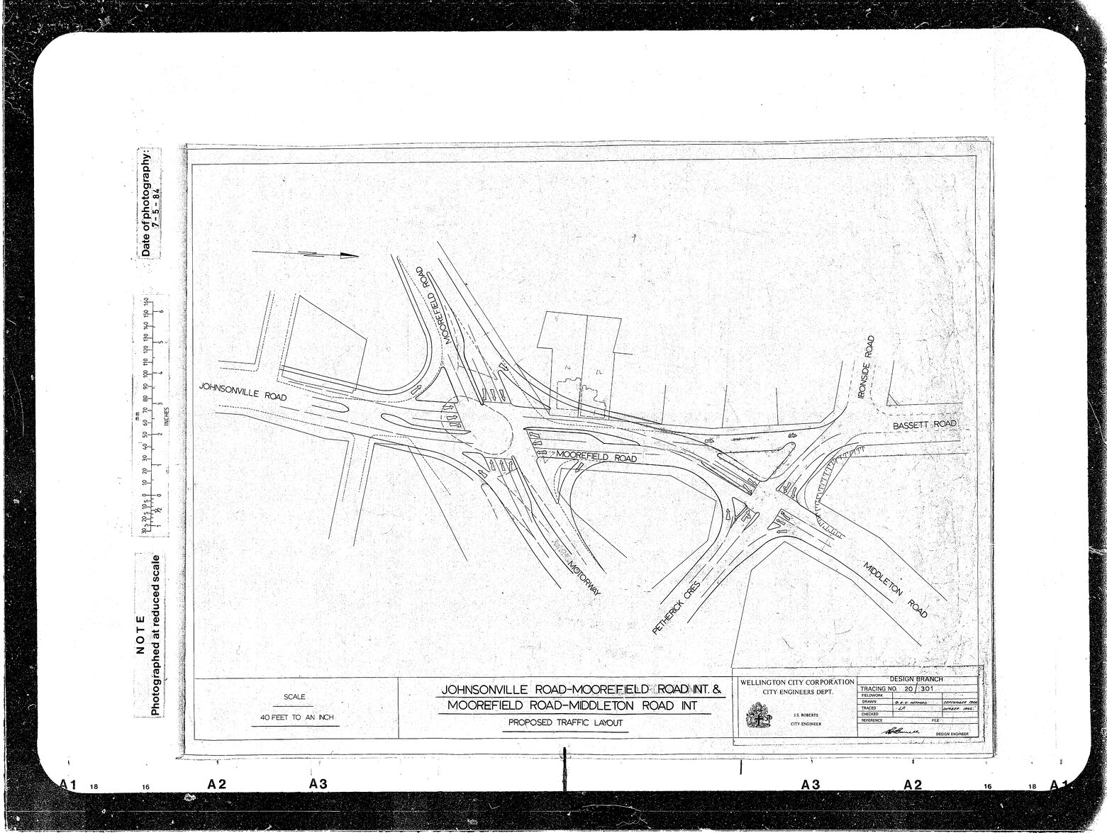 Johnsonville Road &amp; Moorefield Road, Moorefield Road &amp; Middleton Road, Intersections Traffic Layout