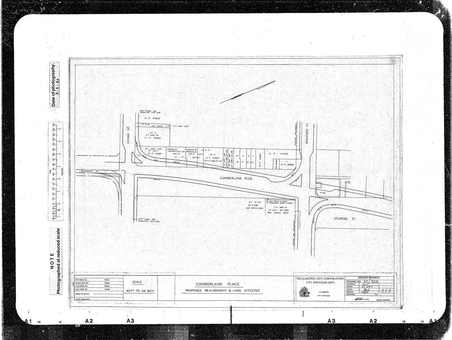 Cumberland Place, Proposed Realignment &amp; Land Affected
