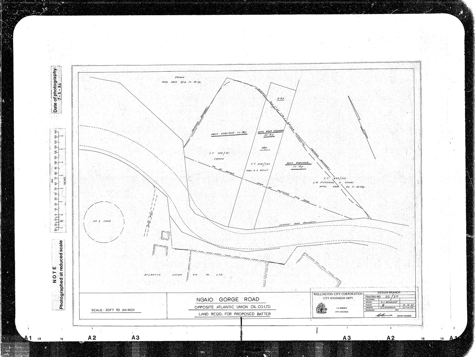 Ngaio Gorge Road opposite Atlantic Union Oil Company Ltd, Land Required for Proposed Batter