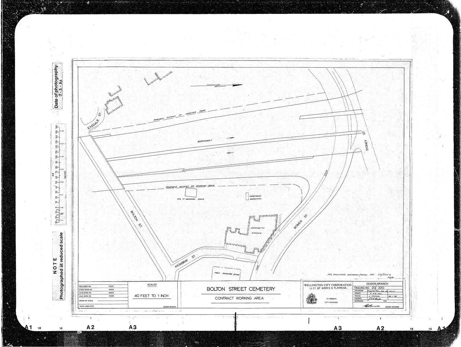 Bolton Street Cemetery, Contract Working Area