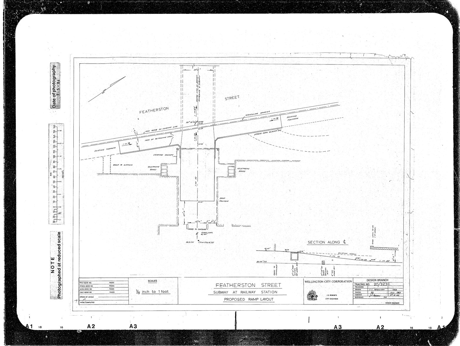 Featherston Street, Subway at Railway Station, Proposed Ramp Layout, Scheme 4