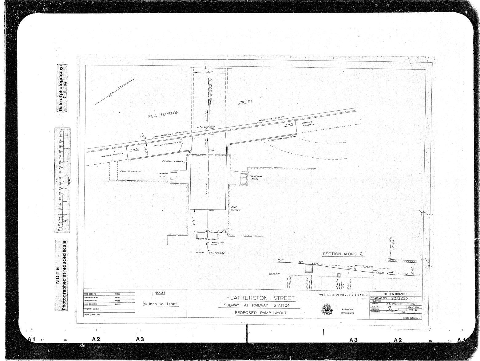 Featherston Street, Subway at Railway Station, Proposed Ramp Layout, Scheme 5
