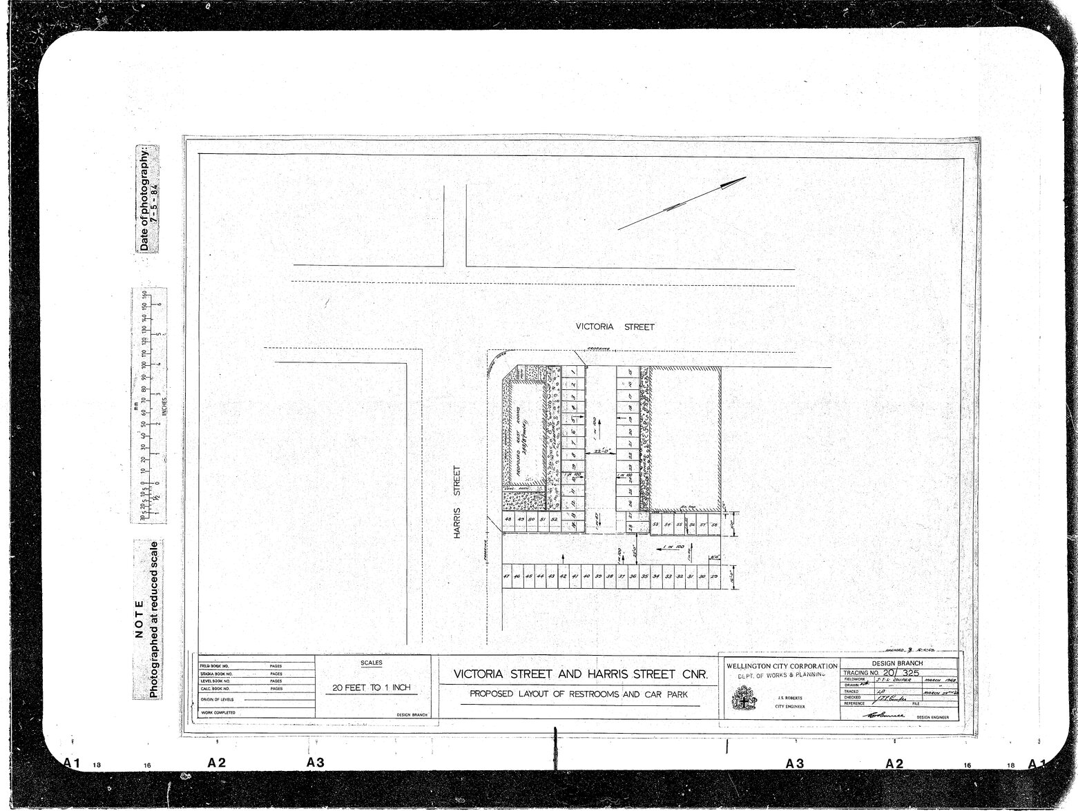 Victoria Street &amp; Harris Street Corner, Proposed Layout of Car Park &amp; Rest Rooms