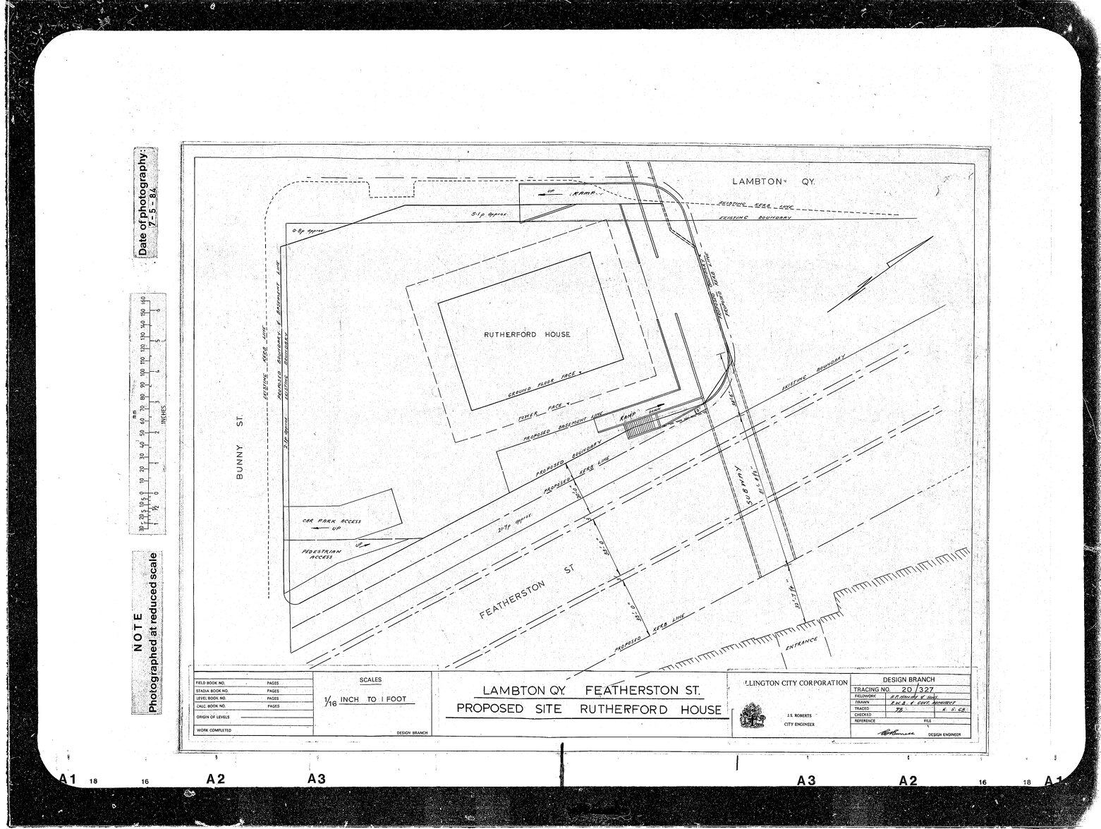 Lambton Quay, Featherston Street, proposed Site Rutherford House