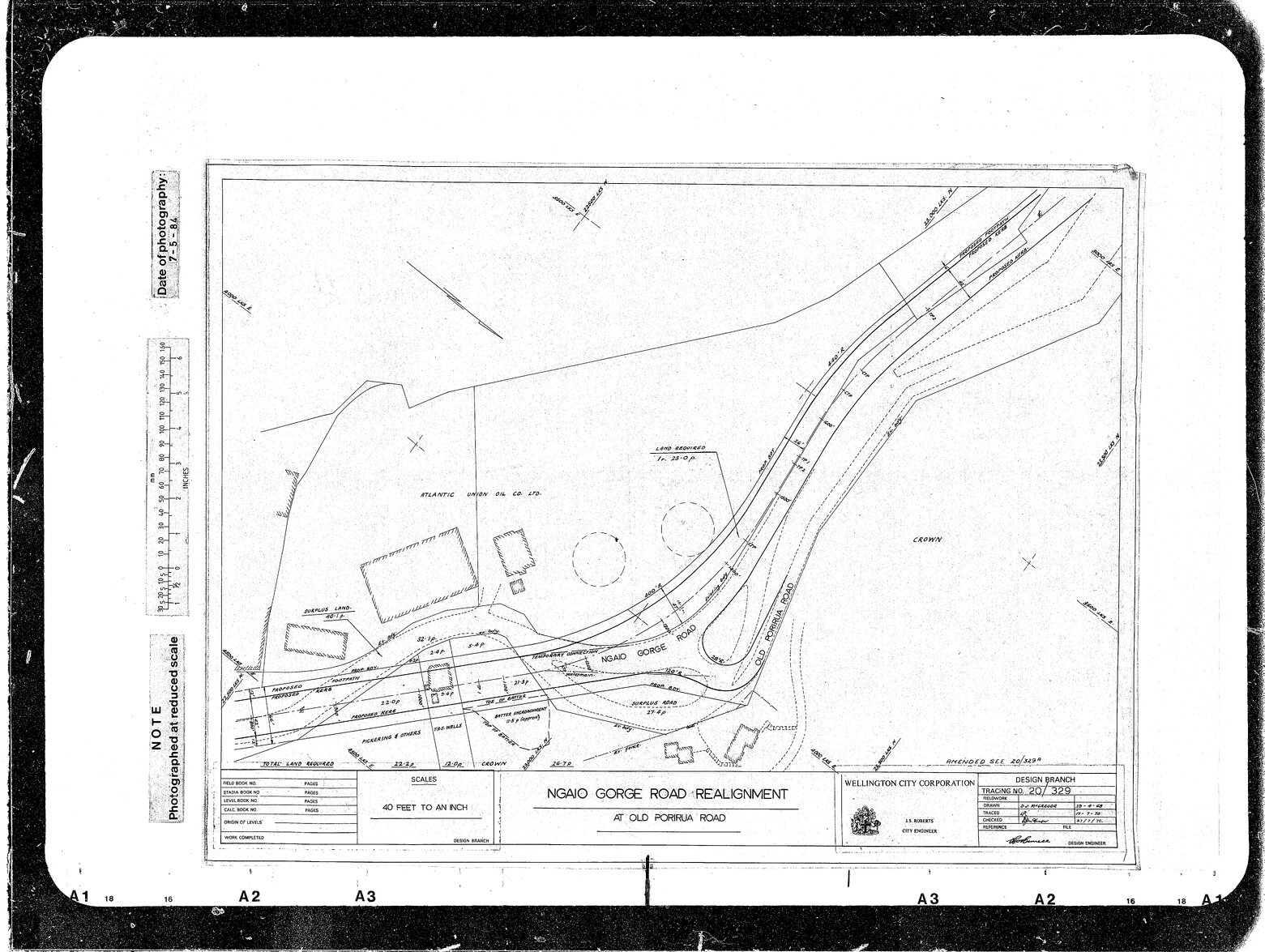 Ngaio Gorge Realignment at Old Porirua Road, paper trace