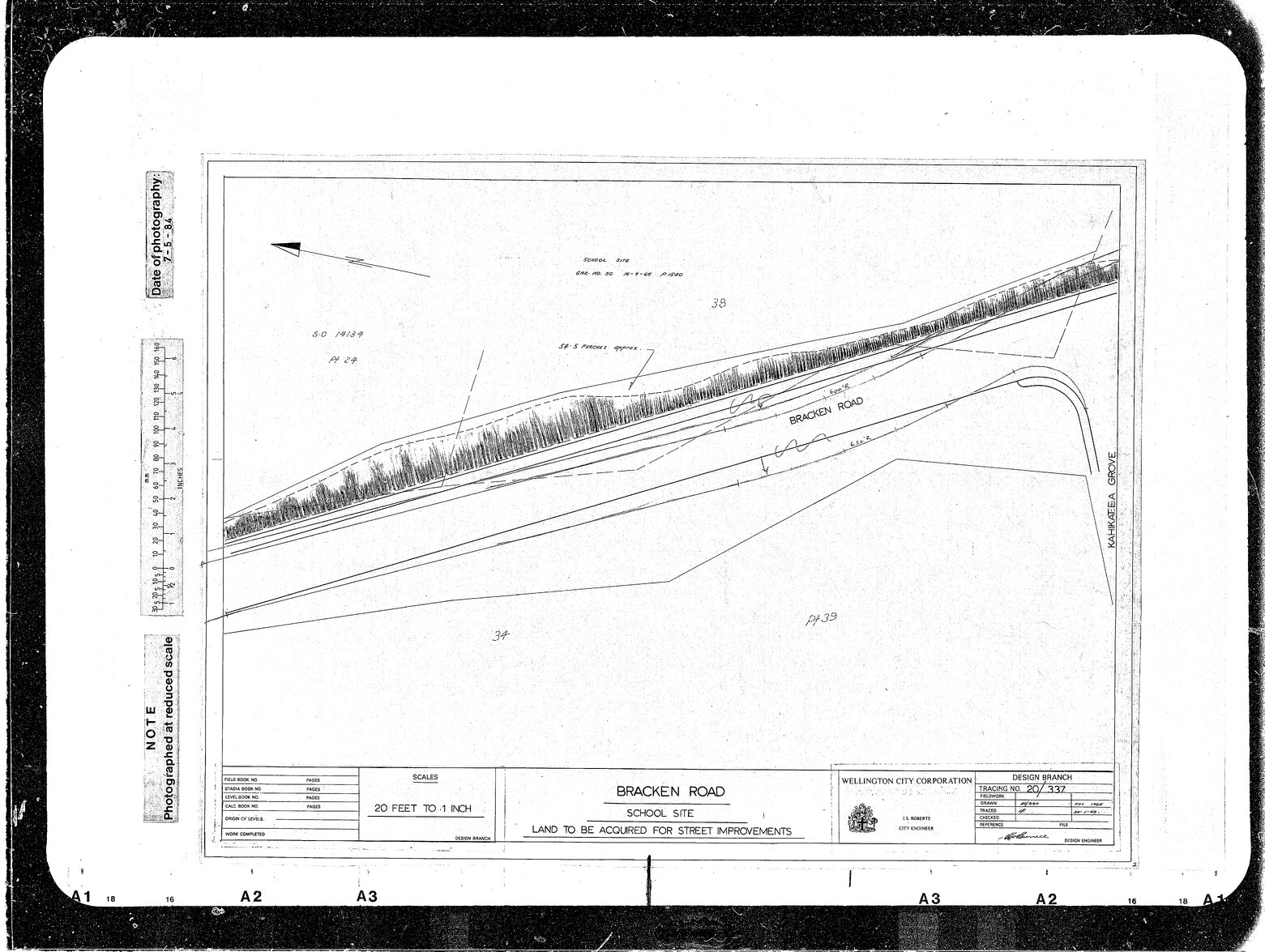 Bracken Road, Land to be taken for Road Widening at School