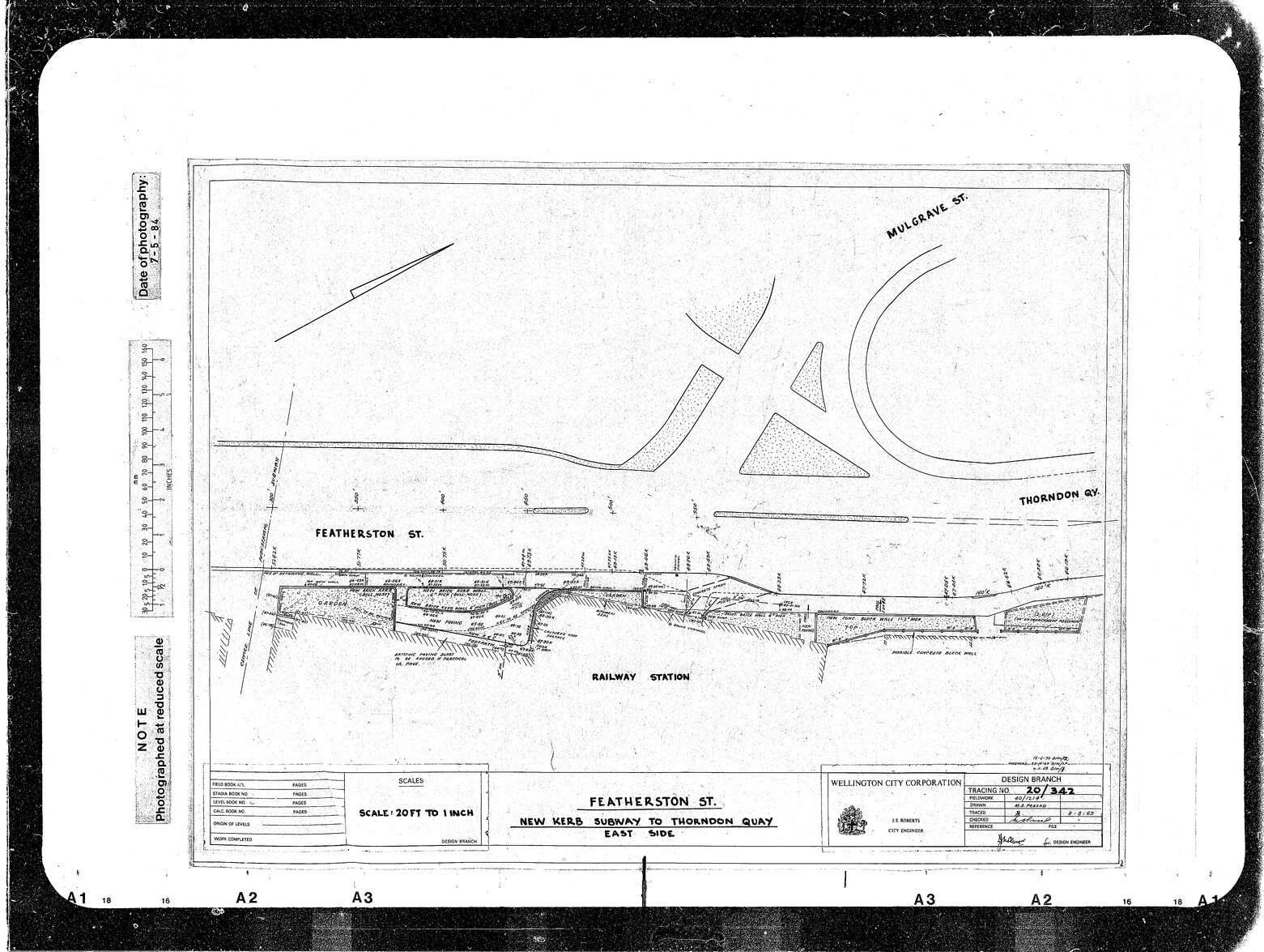 Featherston Street at Railway Station, New Kerb Subway to Thorndon Quay East Side