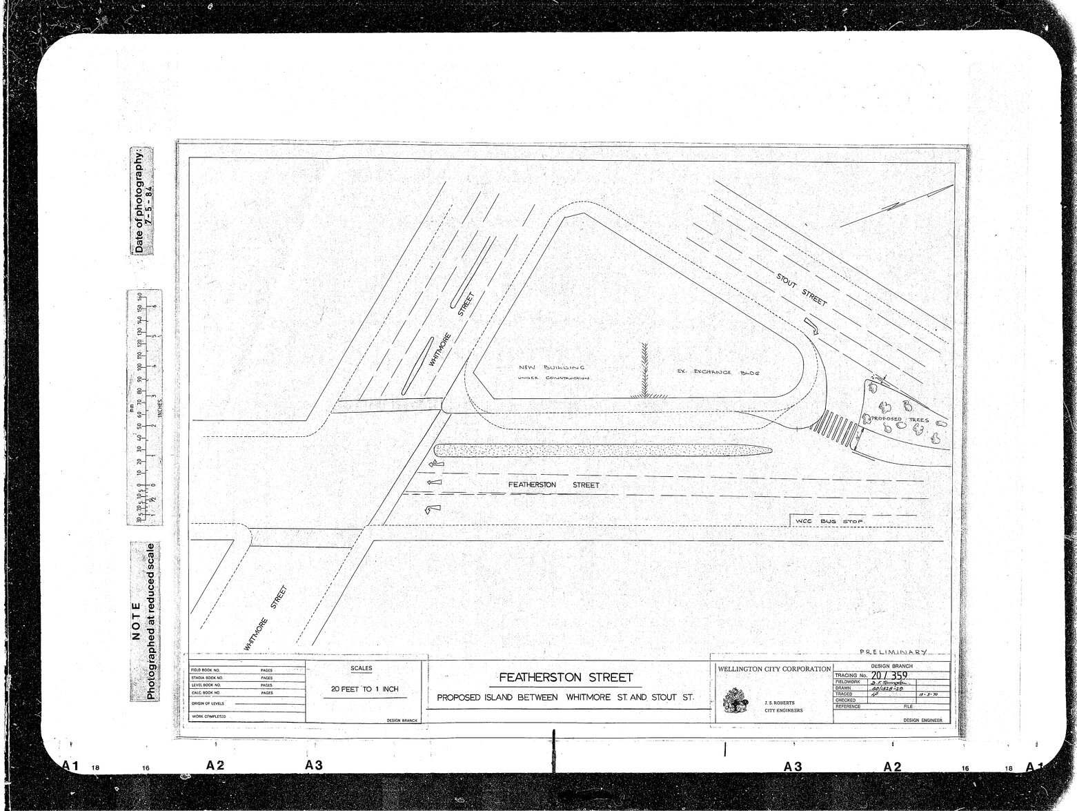 Featherston Street, proposed Island between Whitmore Street &amp; Stout Street Intersection