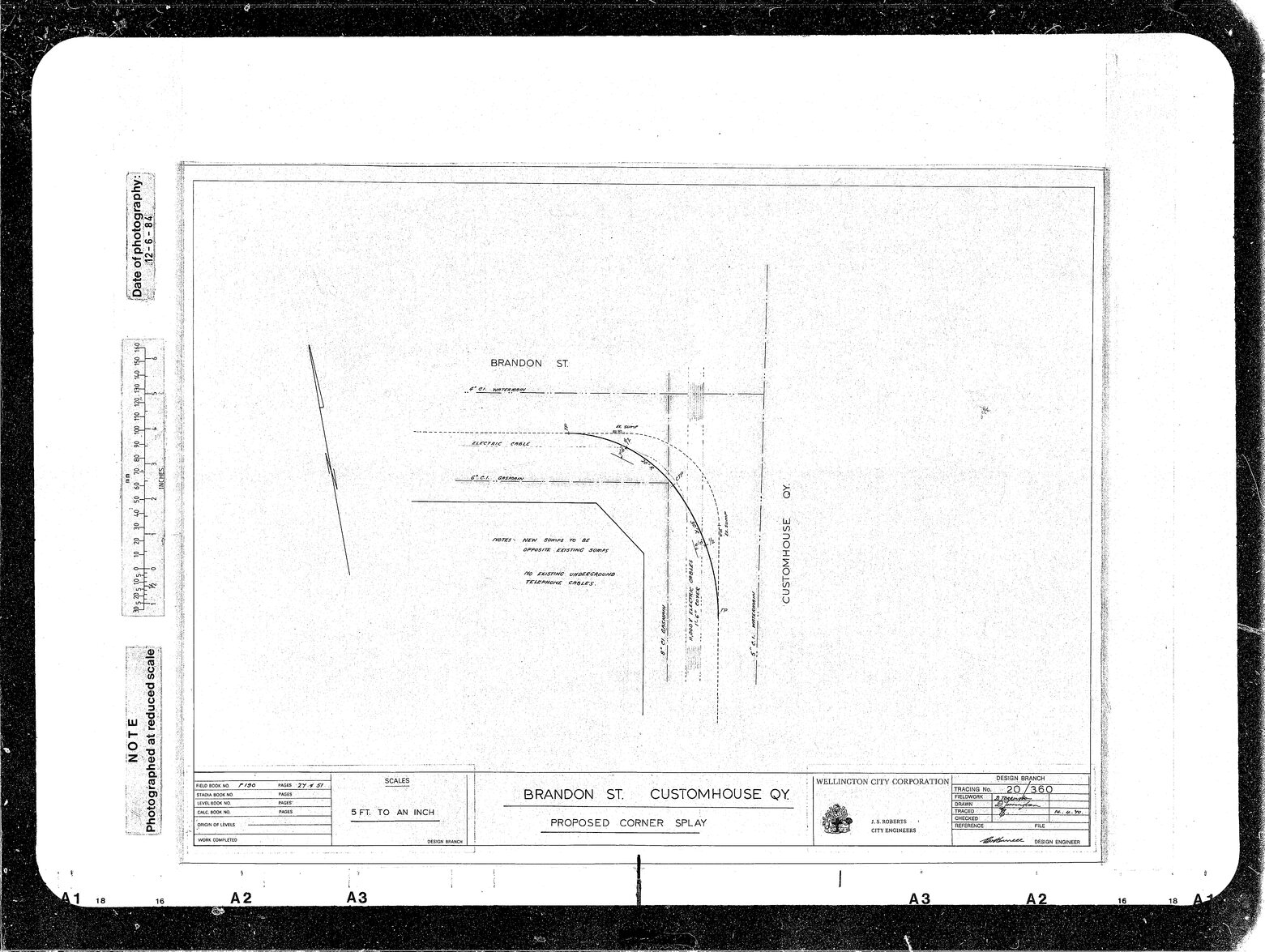 Corner Brandon Street, Customhouse Quay, Proposed Corner Splay for One Way Traffic Scheme