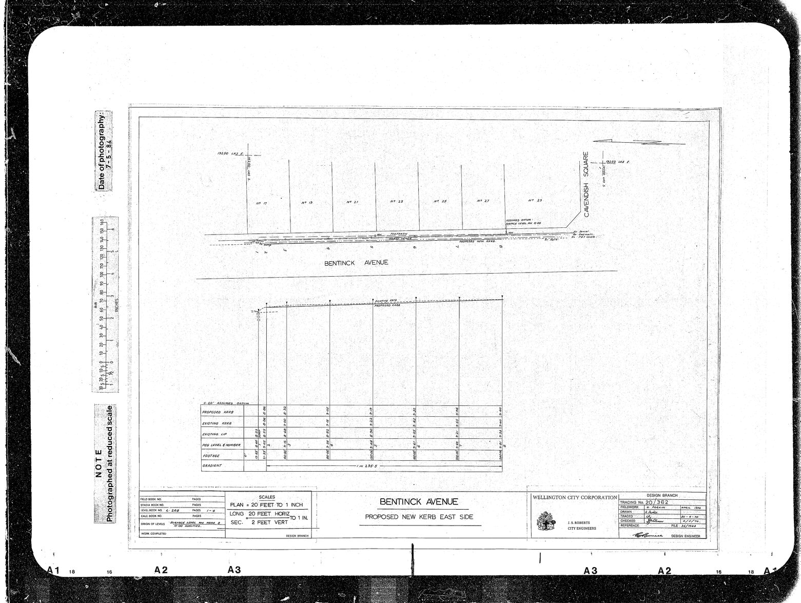 Bentick Avenue, Proposed New Kerb East Side