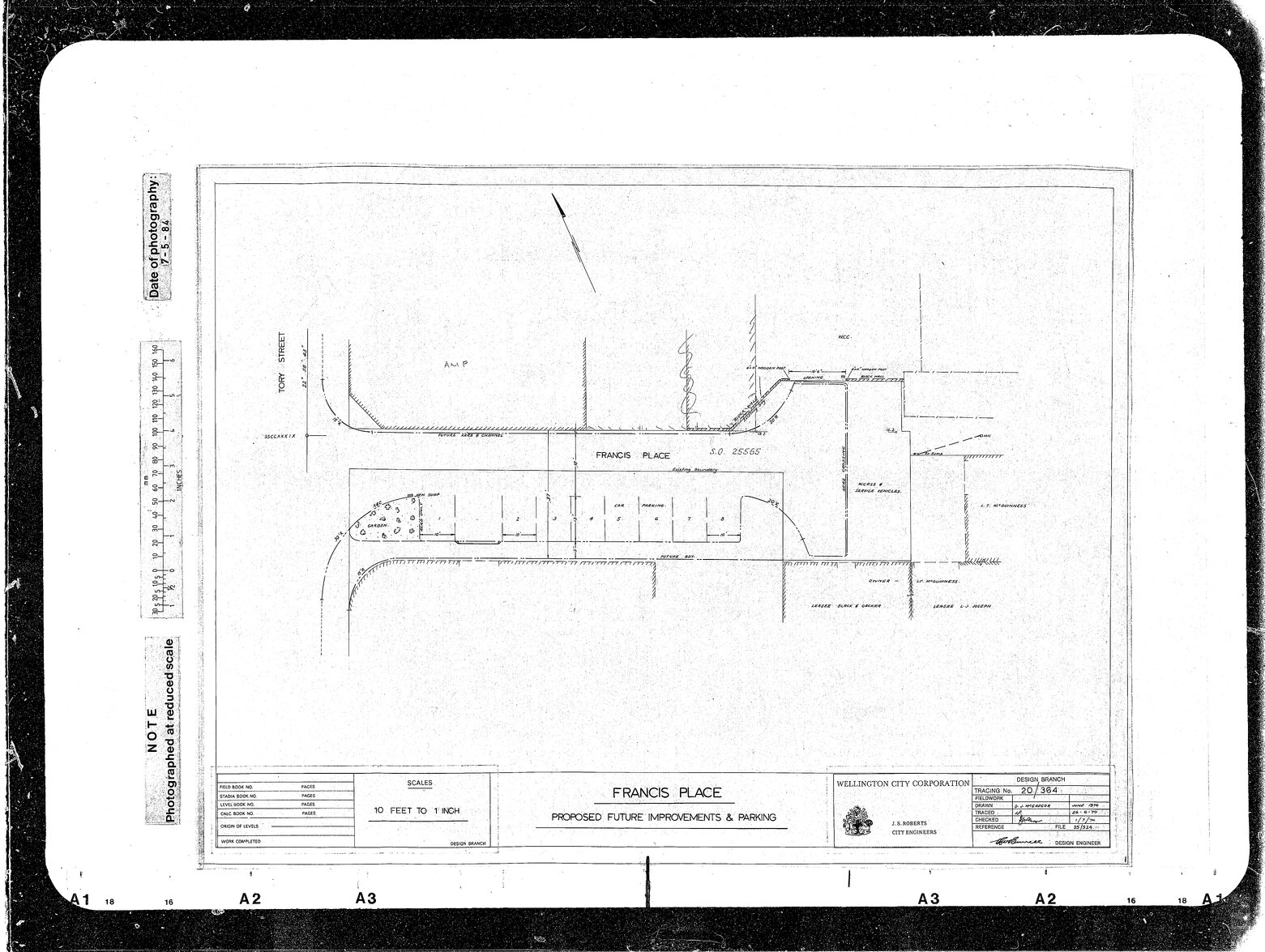 Francis Place, Proposed Future Improvements &amp; Parking, supersedes 20/352