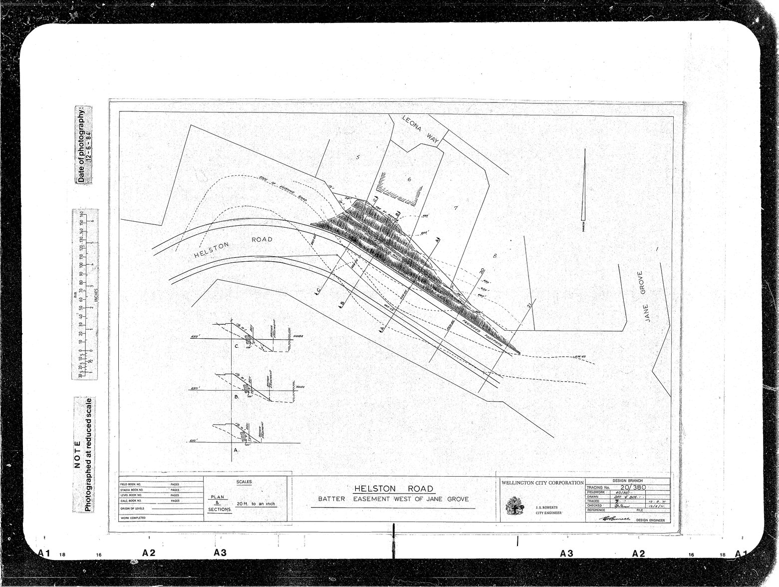 Helston Road Batter, Easement West of Jane Grove, Land Required &amp; Possible Alternative of Crib Wall