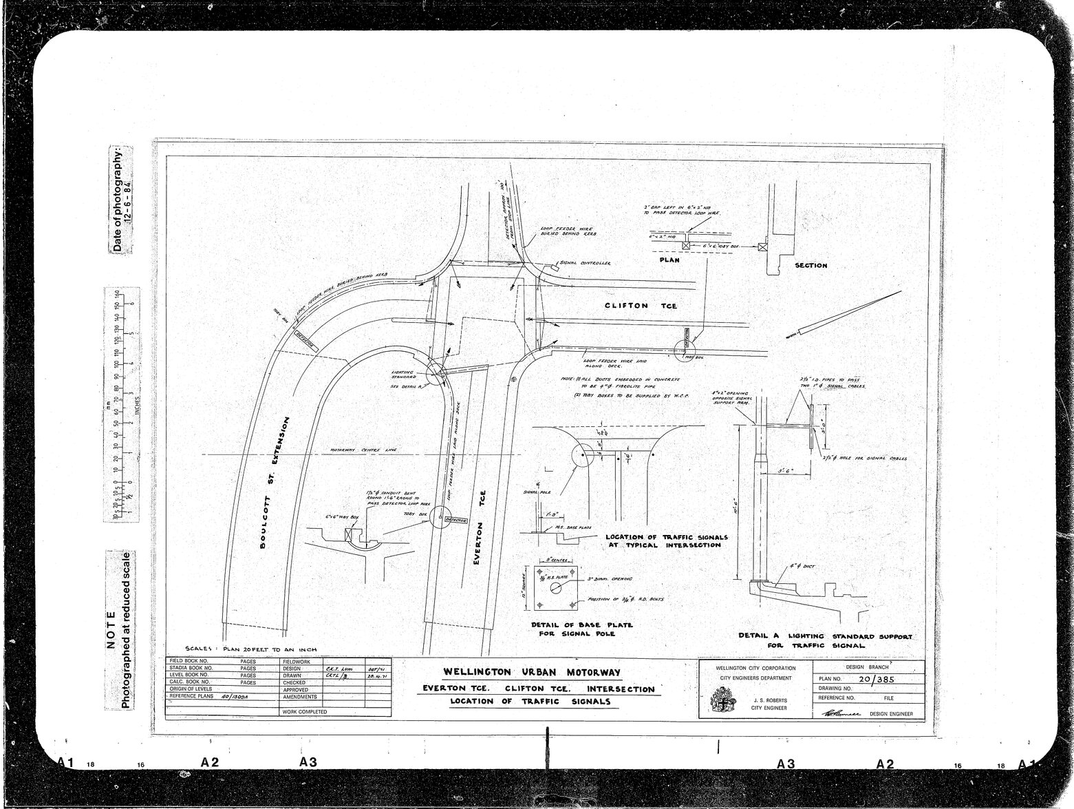 Wellington Urban Motorway, Everton Terrace, Clifton Terrace Intersection Traffic Layout