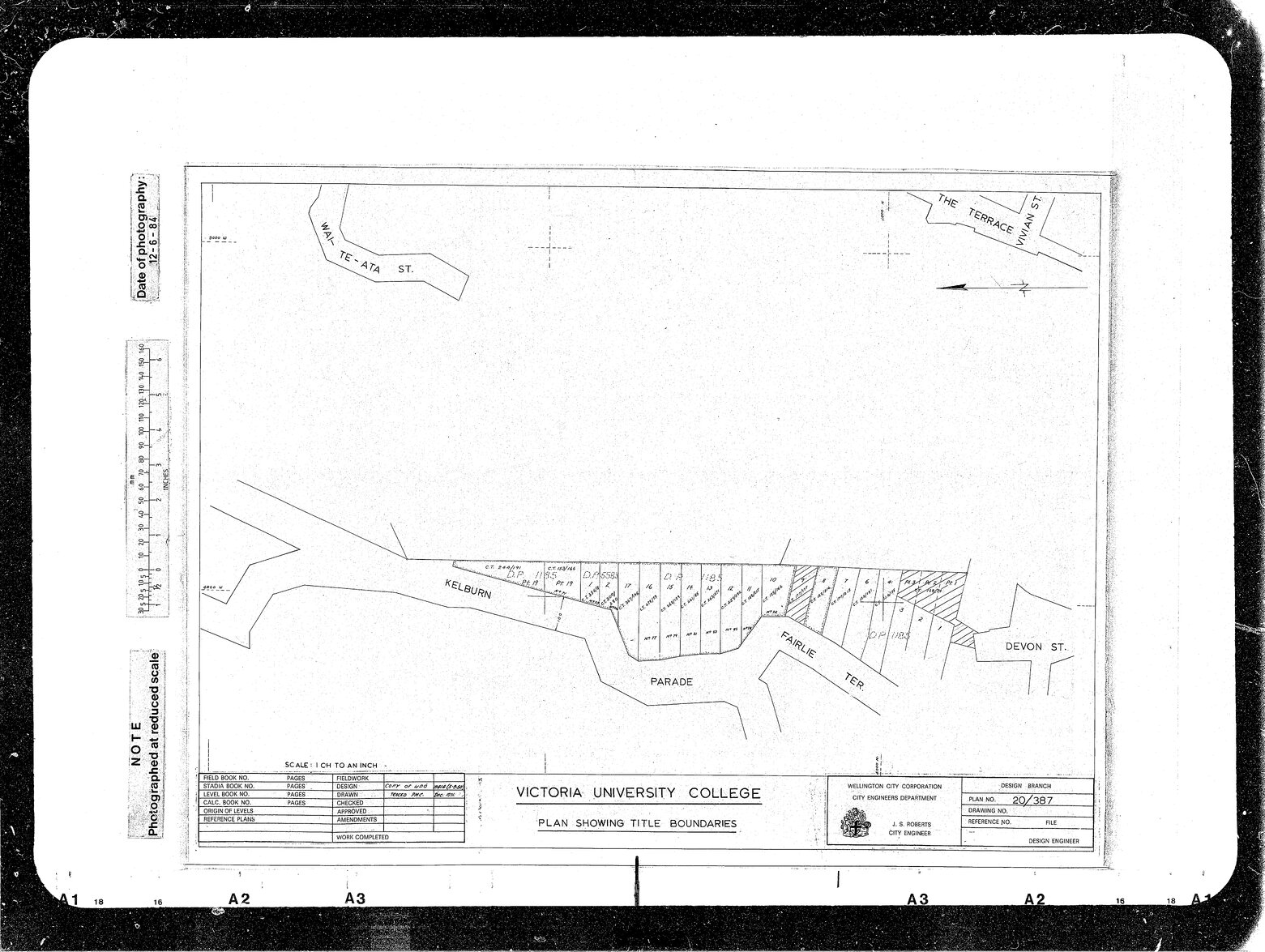 Victoria University College Plan Showing Title Boundaries