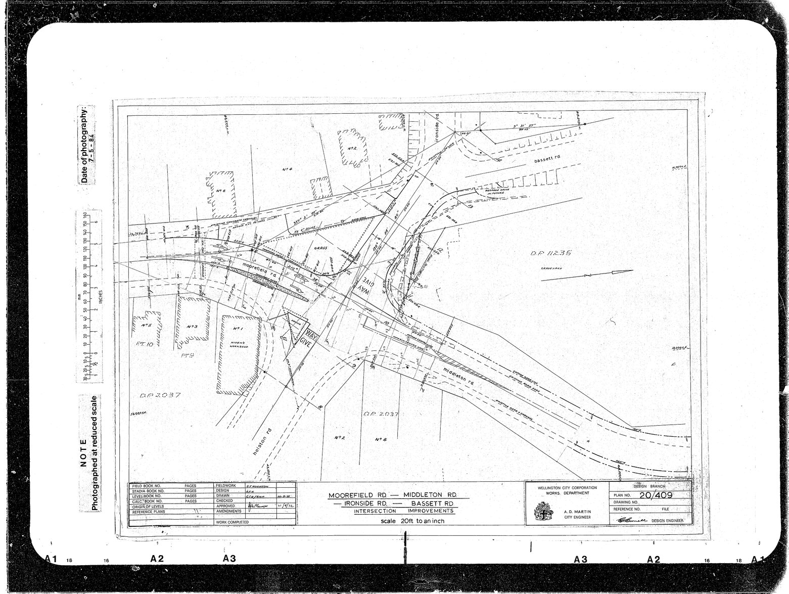 Moorefield Road, Middleton Road, Ironside Road, Bassett Road, Intersection Improvements