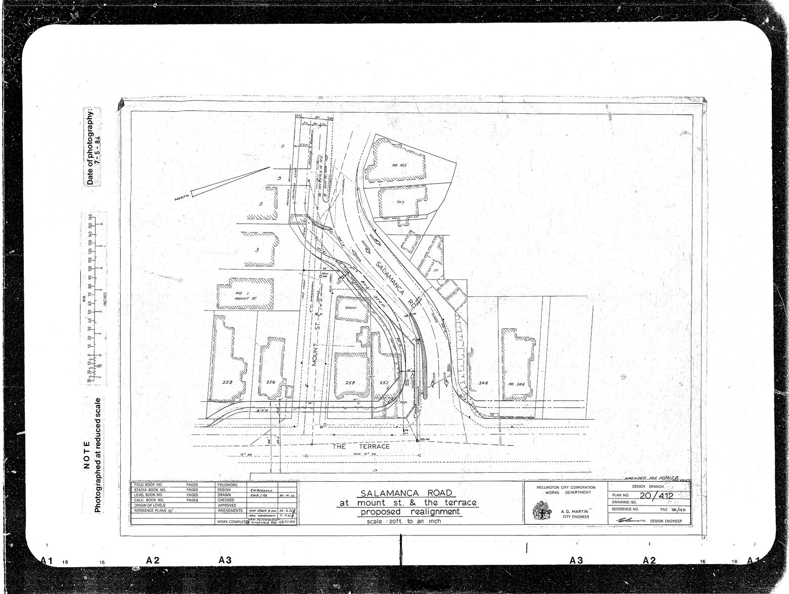 Salamanca Road, at Mount Street &amp; The Terrace, Proposed Realignment