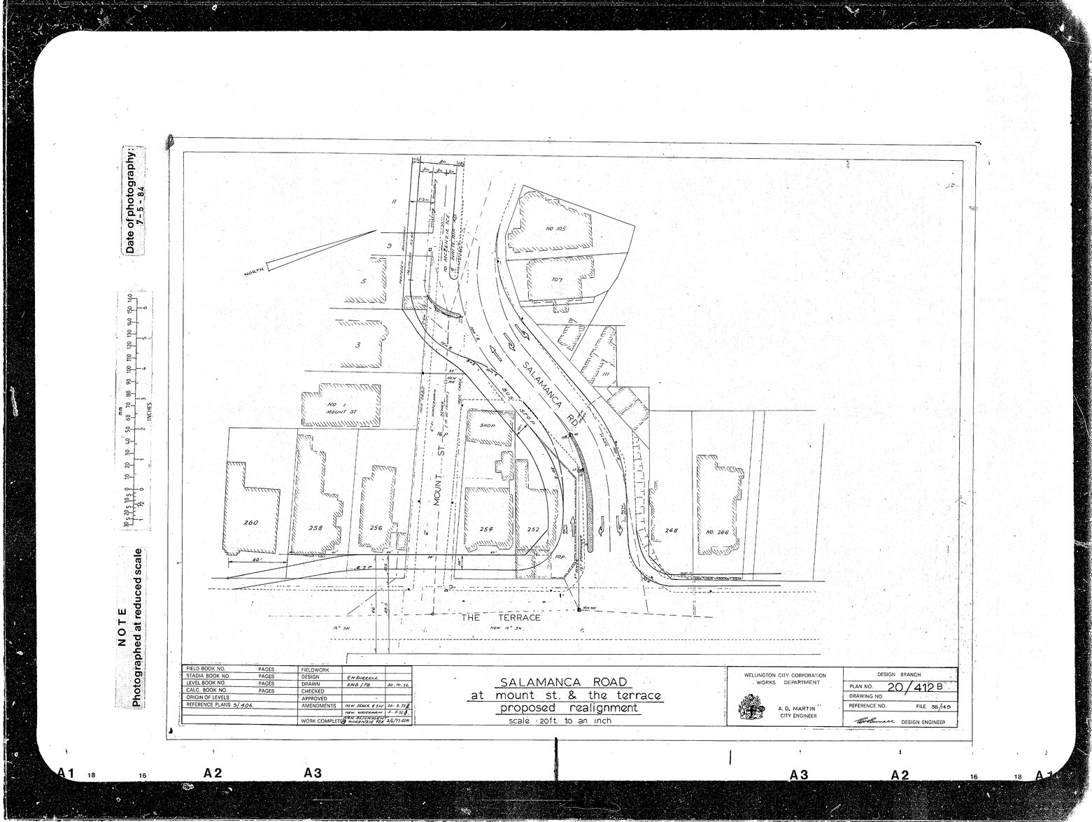 Salamanca Road, at Mount Street &amp; The Terrace, existing Layout only