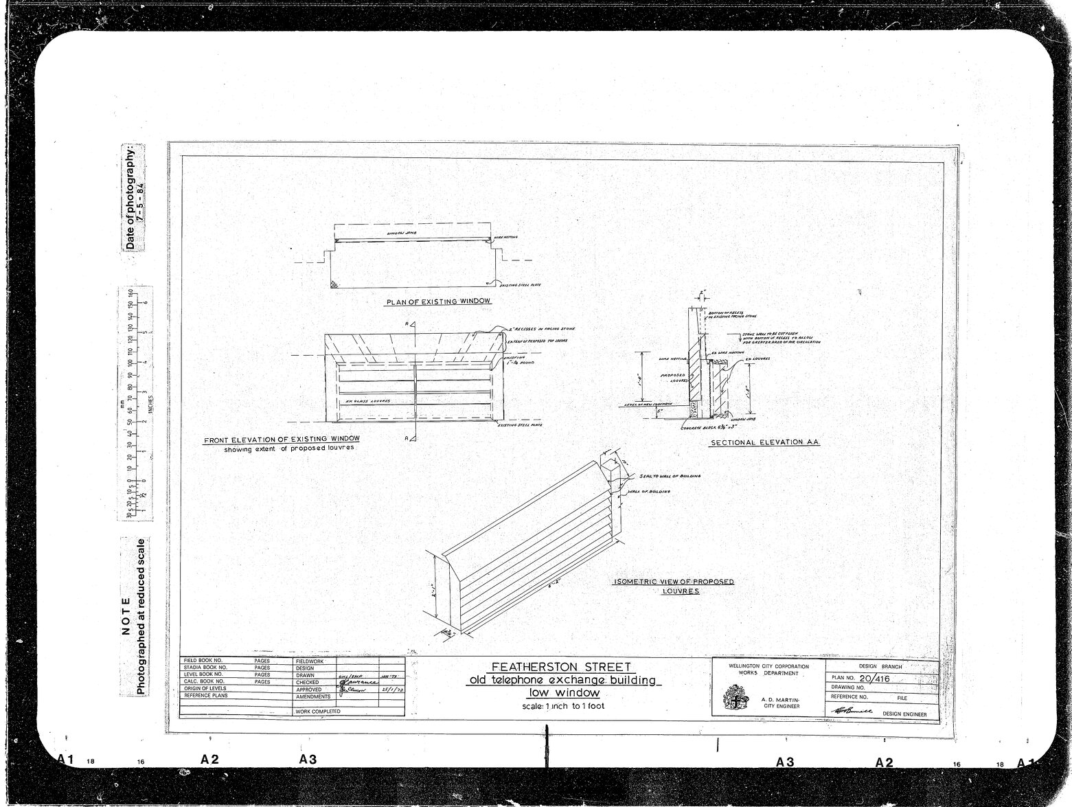 Featherston Street, Low Window at Old Telephone Exchange