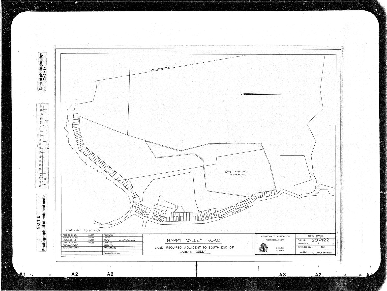 Happy Valley Road, Land Required Adjacent to South End Carey's Careys' Gully