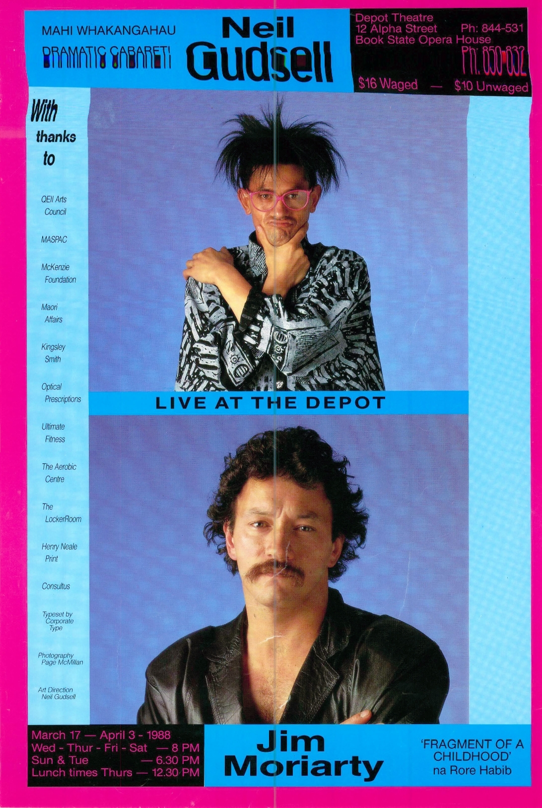 Neil Gudsell and Jim Moriarty, Live at the Depot