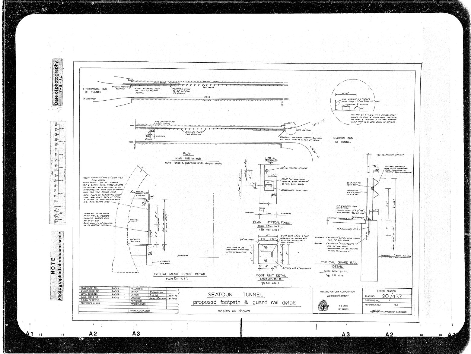 Seatoun Tunnel, Proposed Footpath &amp; Guard Rail
