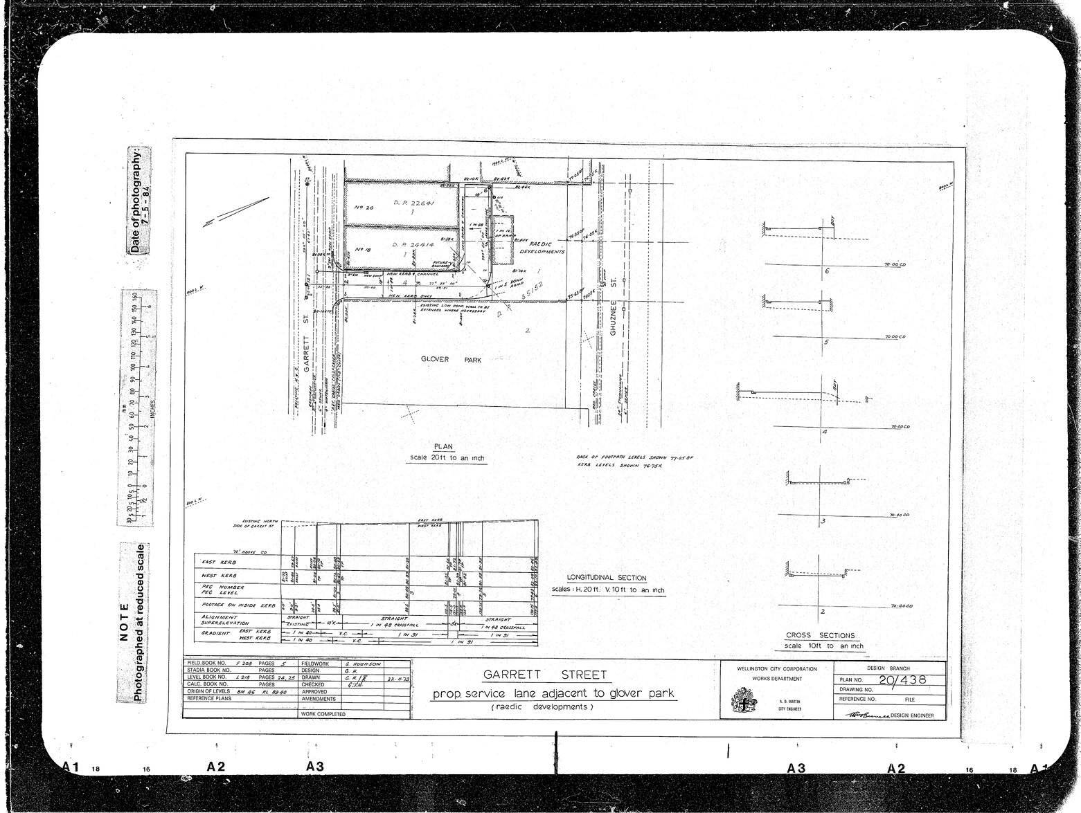 Garrett Street, Proposed Service Lane Adjacent to Glover Park, Raedic Development