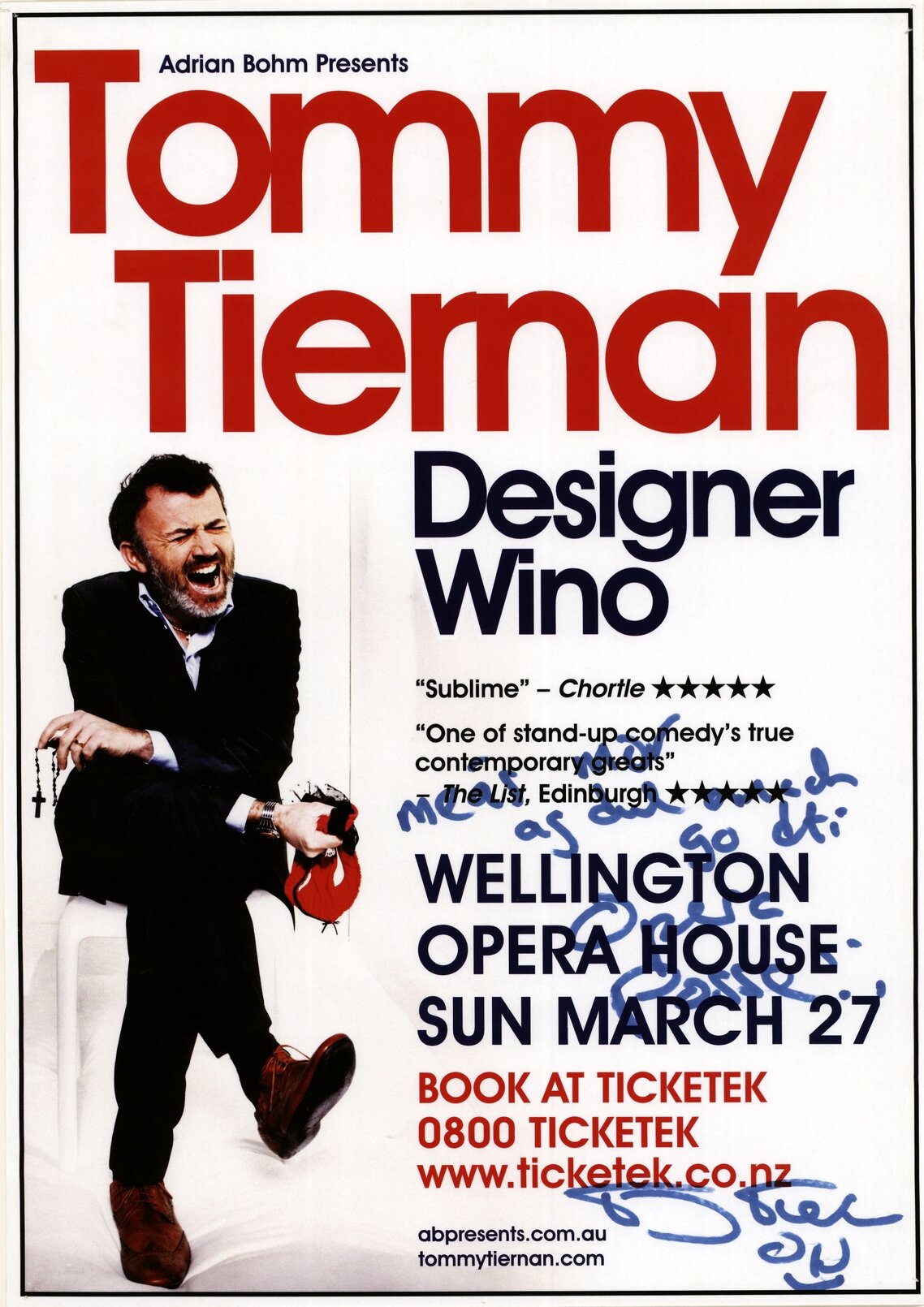 Tommy Tiernan, Designer Wino