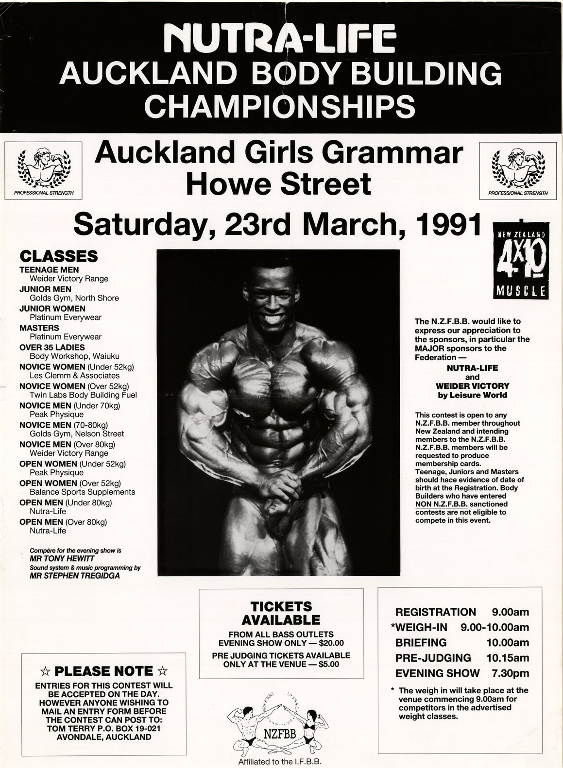 Nutra-Life, Auckland Boby Building Championships