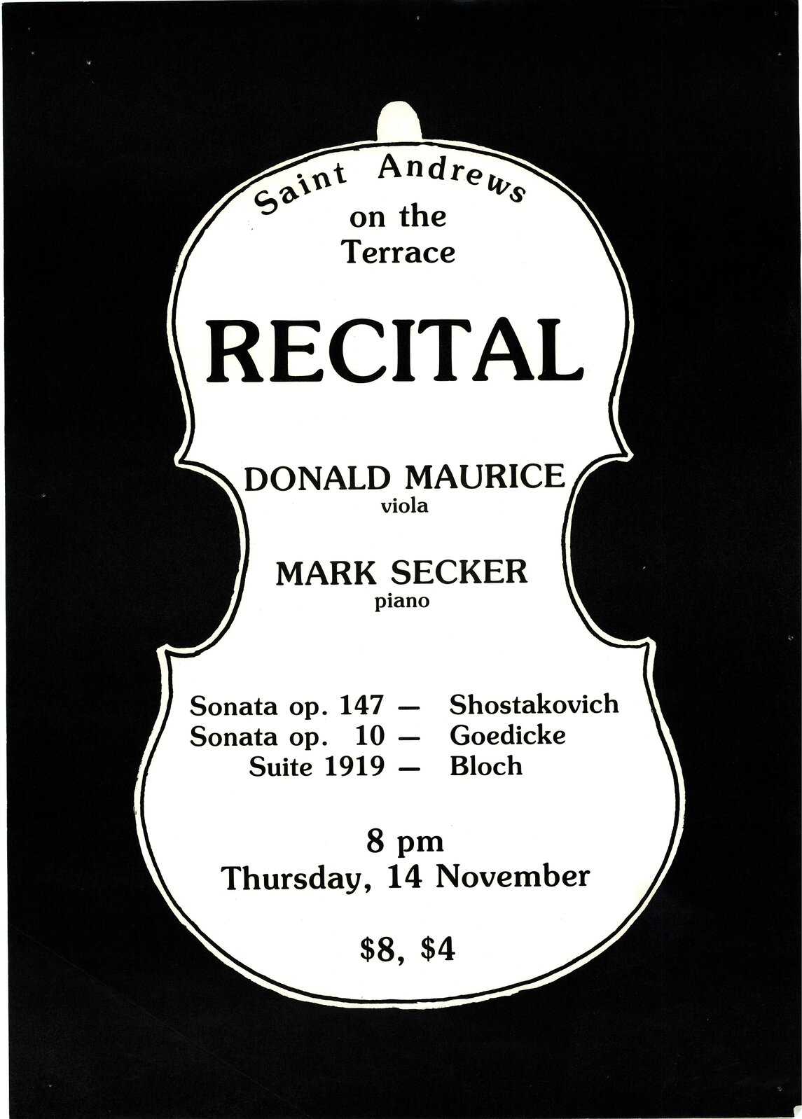 Recital, Donald Maurice and Mark Secker