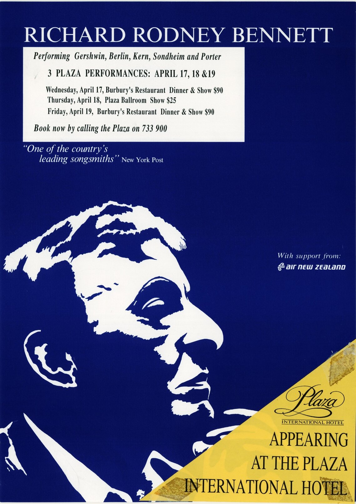 Richard Rodney Bennett Performing Gershwin, Berlin, Kern, Sondheim and Porter