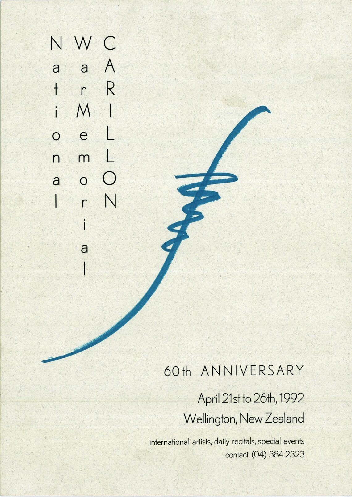 National War Memorial Carillon 60th Anniversary