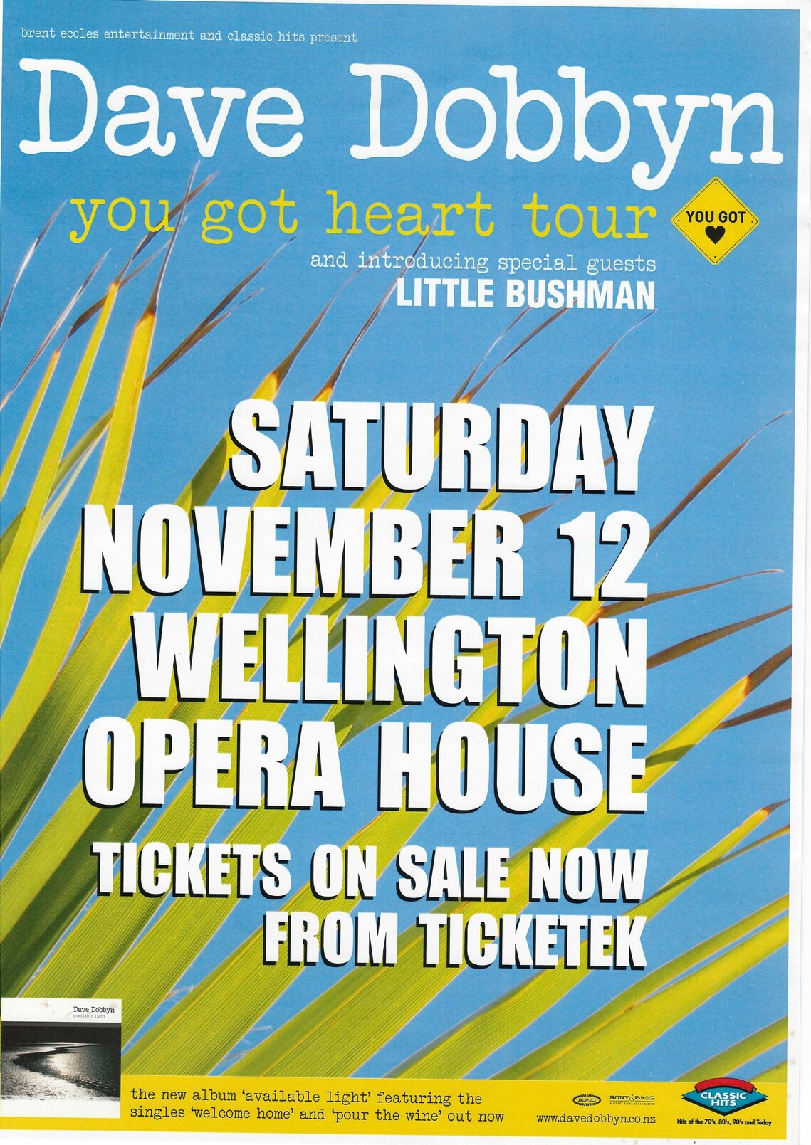 Dave Dobbyn, You Got Heart Tour