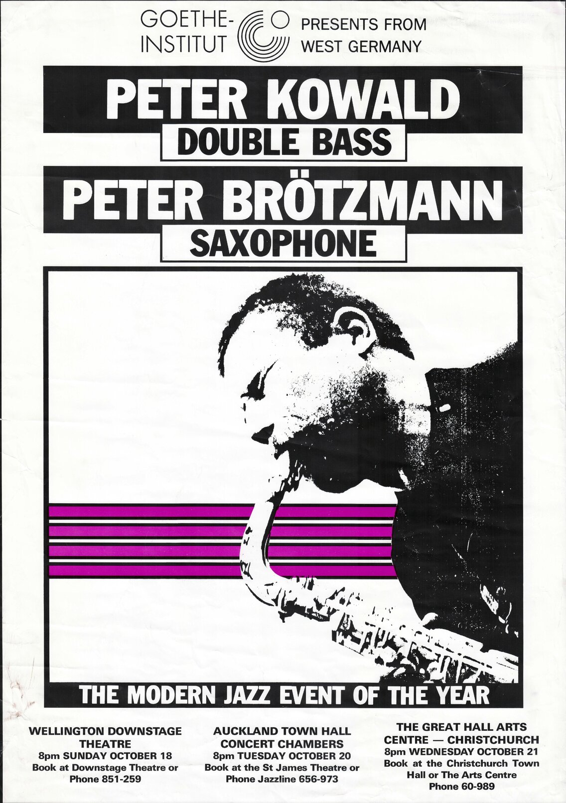 Peter Kowald (Double Bass), Peter Br&ouml;tzmann (Saxophone)