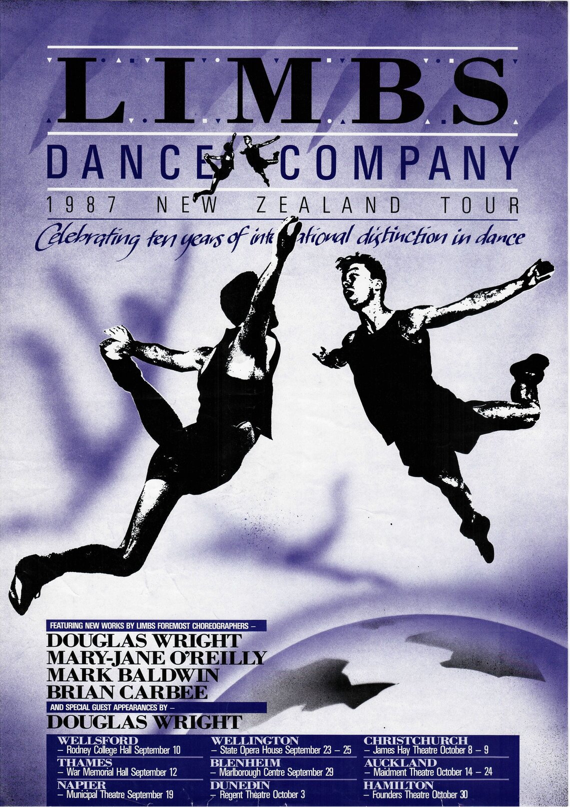 Limbs Dance Company, 1987 New Zealand Tour