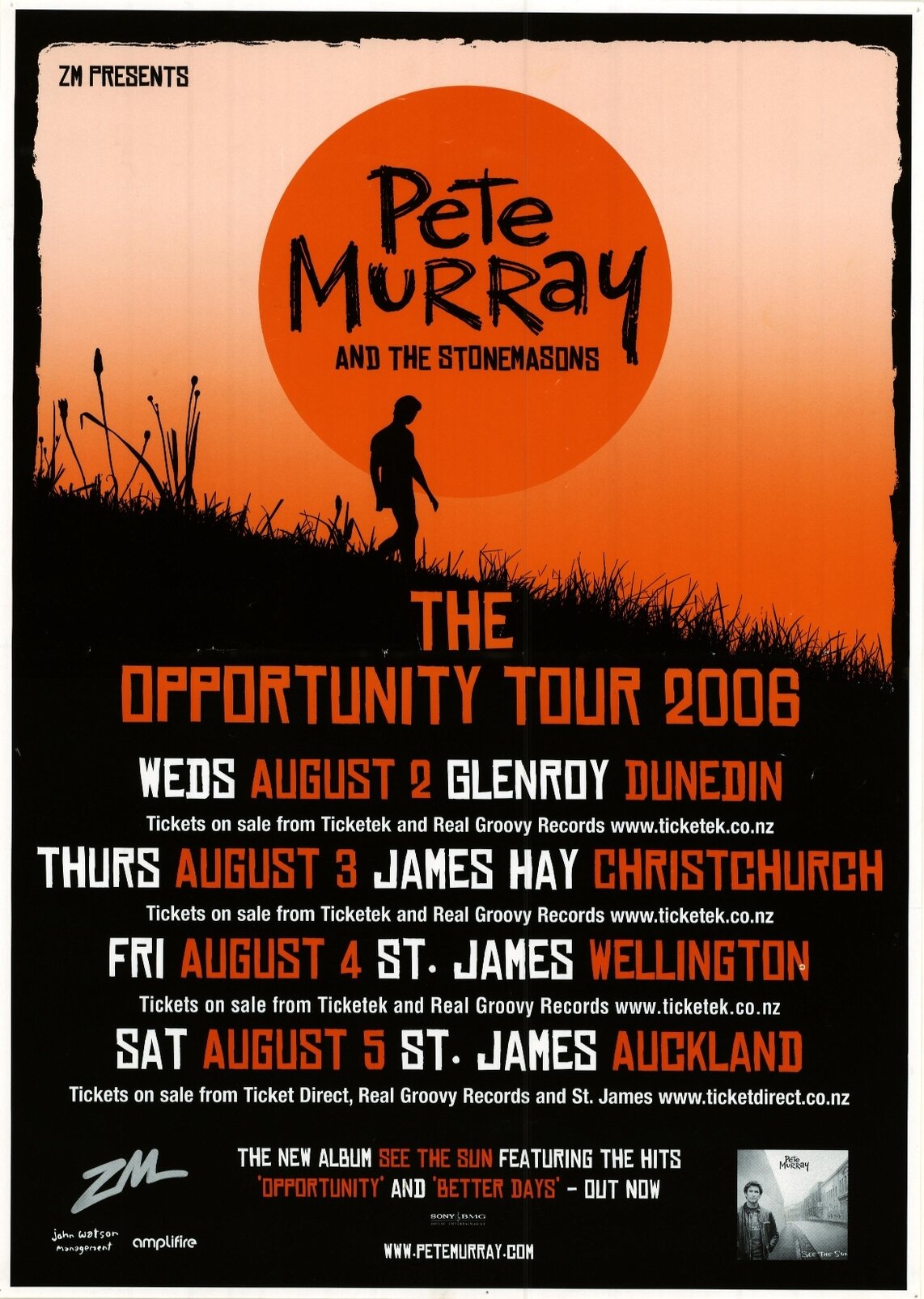 Pete Murray and the Stonemasons, The Opportunity Tour 2006