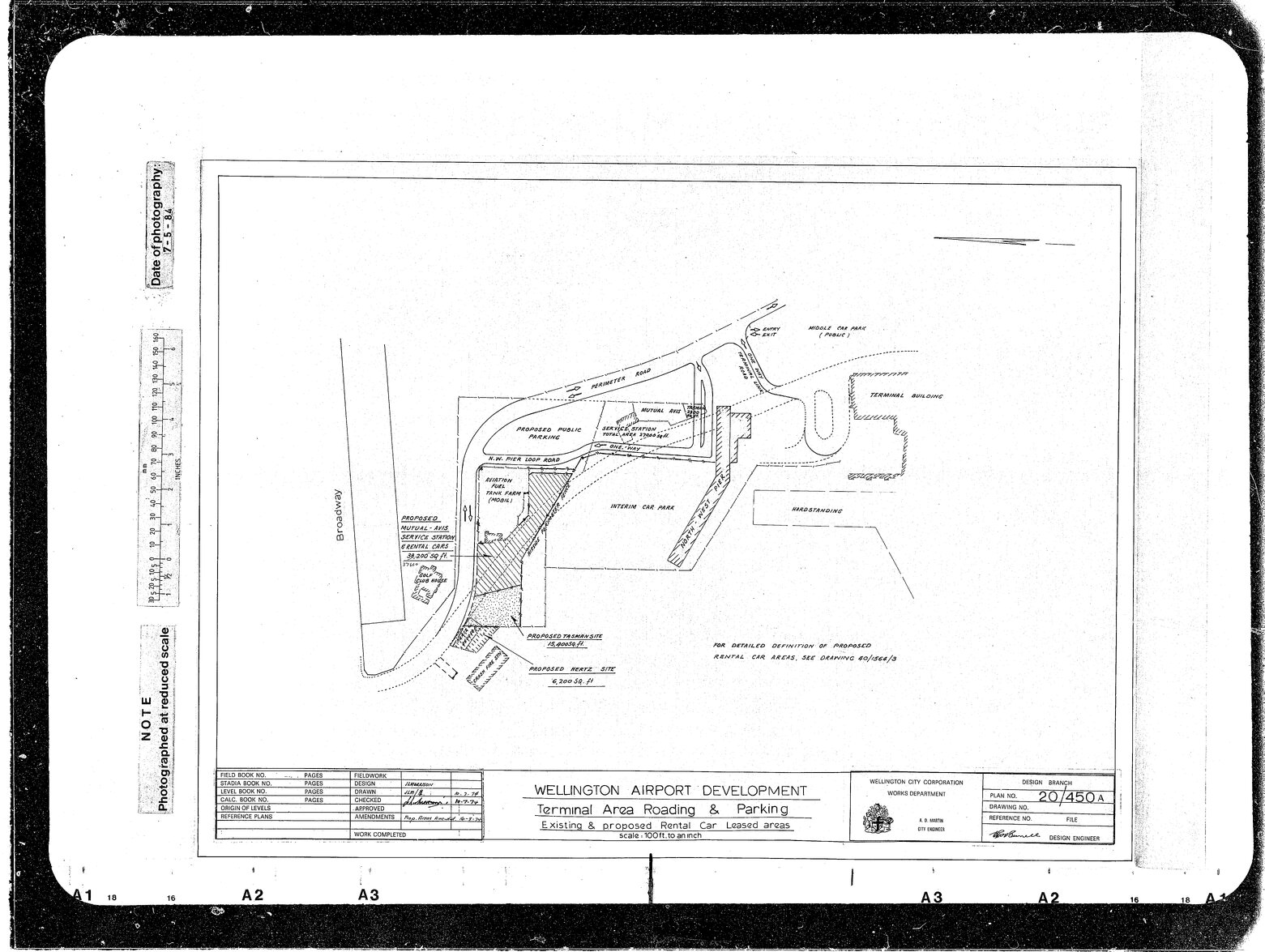 Wellington Airport Development, Terminal Area Roading &amp; Parking, Proposed &amp; Existing Rental Car Leased Areas, amended