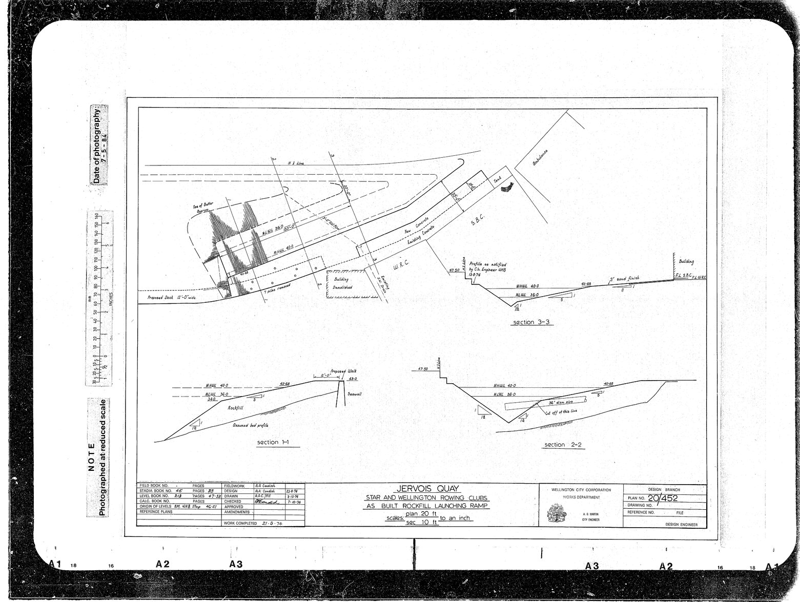 Jervois Quay, Wellington Rowing &amp; Star Boating Clubs, Rockfill &amp; Launching Ramps