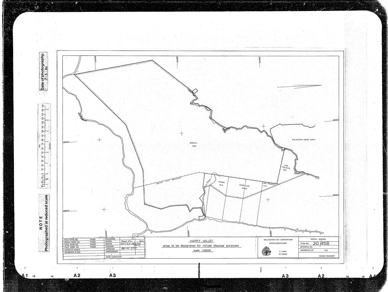 Happy Valley, Land to be Designated for Refuse Disposal Purposes, metric scale 1:10,000