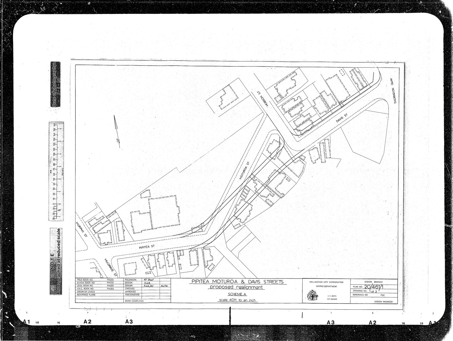 Pipitea Street, Moturoa Street, Davis Street, Proposed Realignment, Scheme A