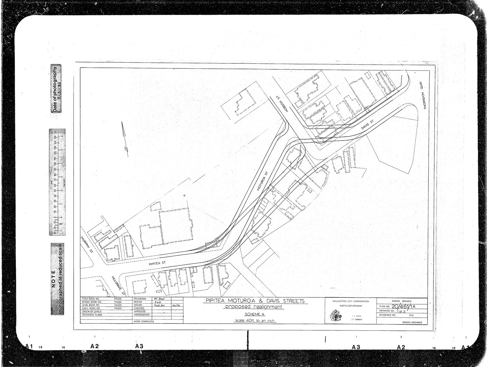 Pipitea Street, Moturoa Street, Davis Street, Proposed Realignment, Scheme A