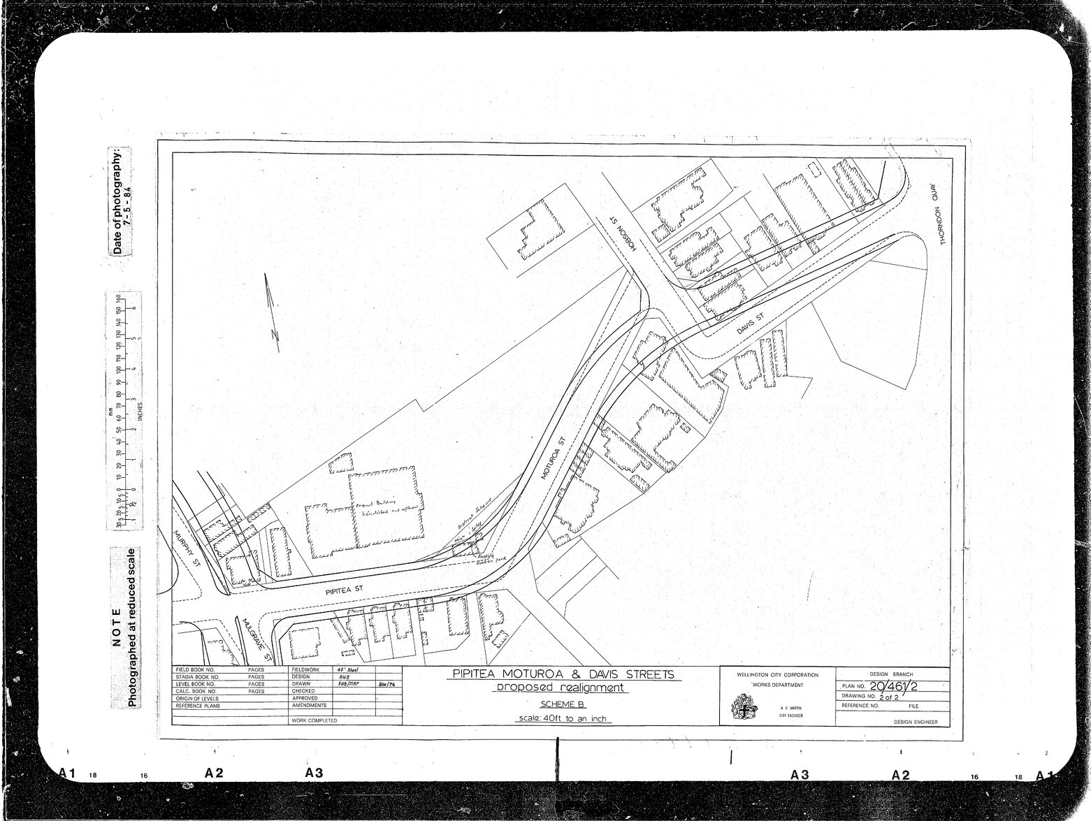 Pipitea Street, Moturoa Street, Davis Street, Proposed Realignment, Scheme B