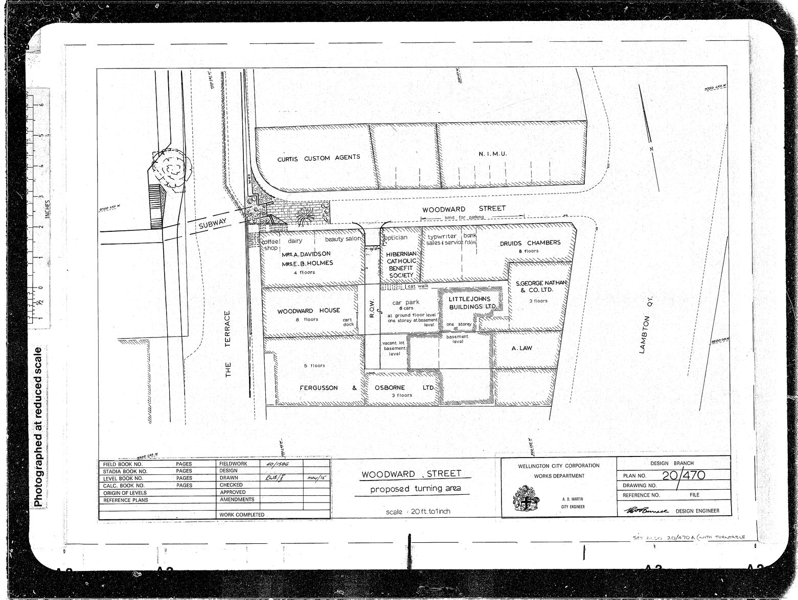 Woodward Street, Proposed Turning Area at Right of Way Adjacent to Hiberian Society Etc.