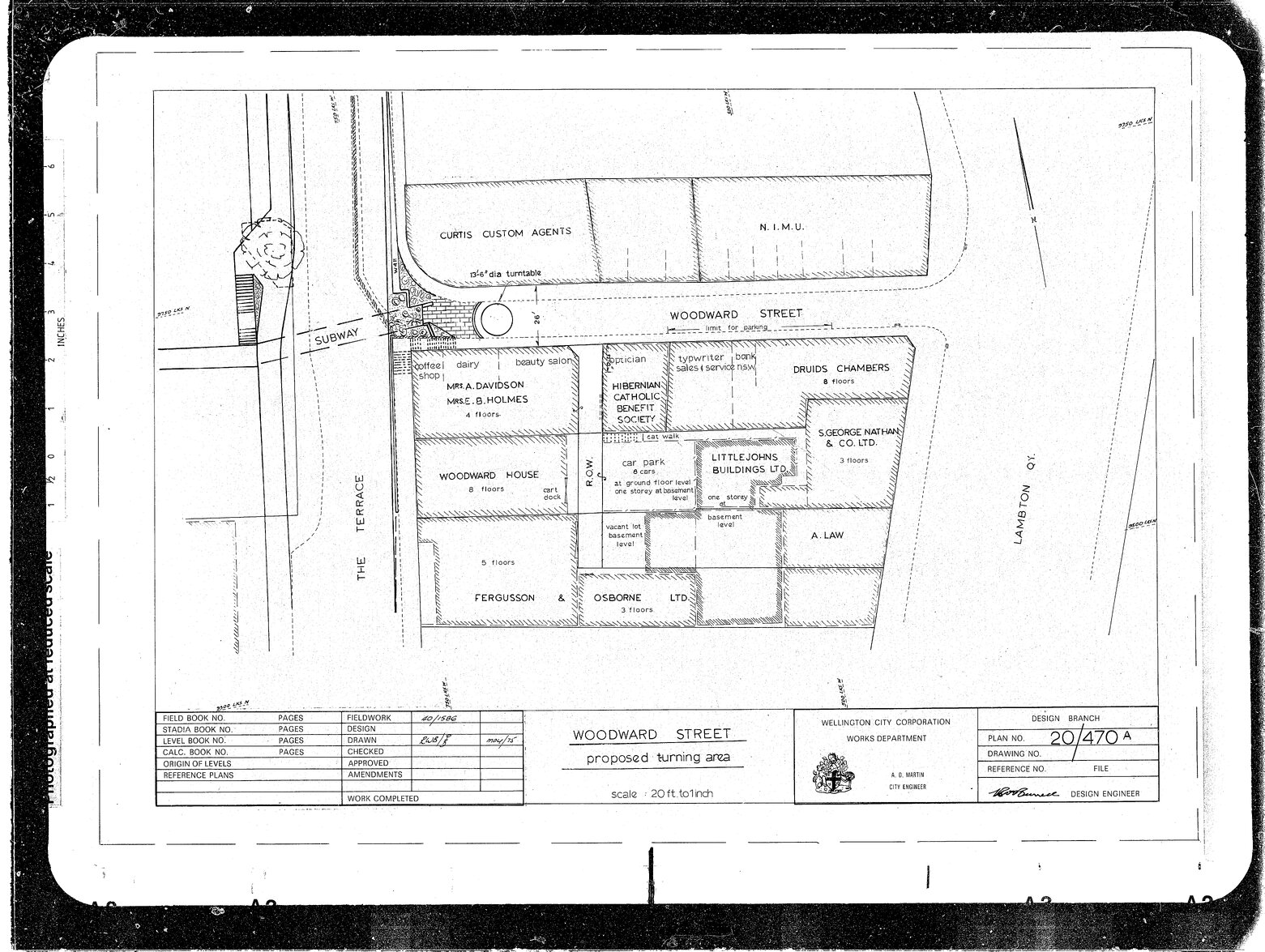 Woodward Street, Proposed Turntable at West End